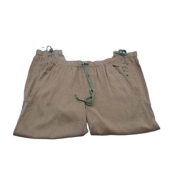 DO+BE Women’s Drawstring detailing Tencel Joggers, Size L, Olive - Picture 3 of 12